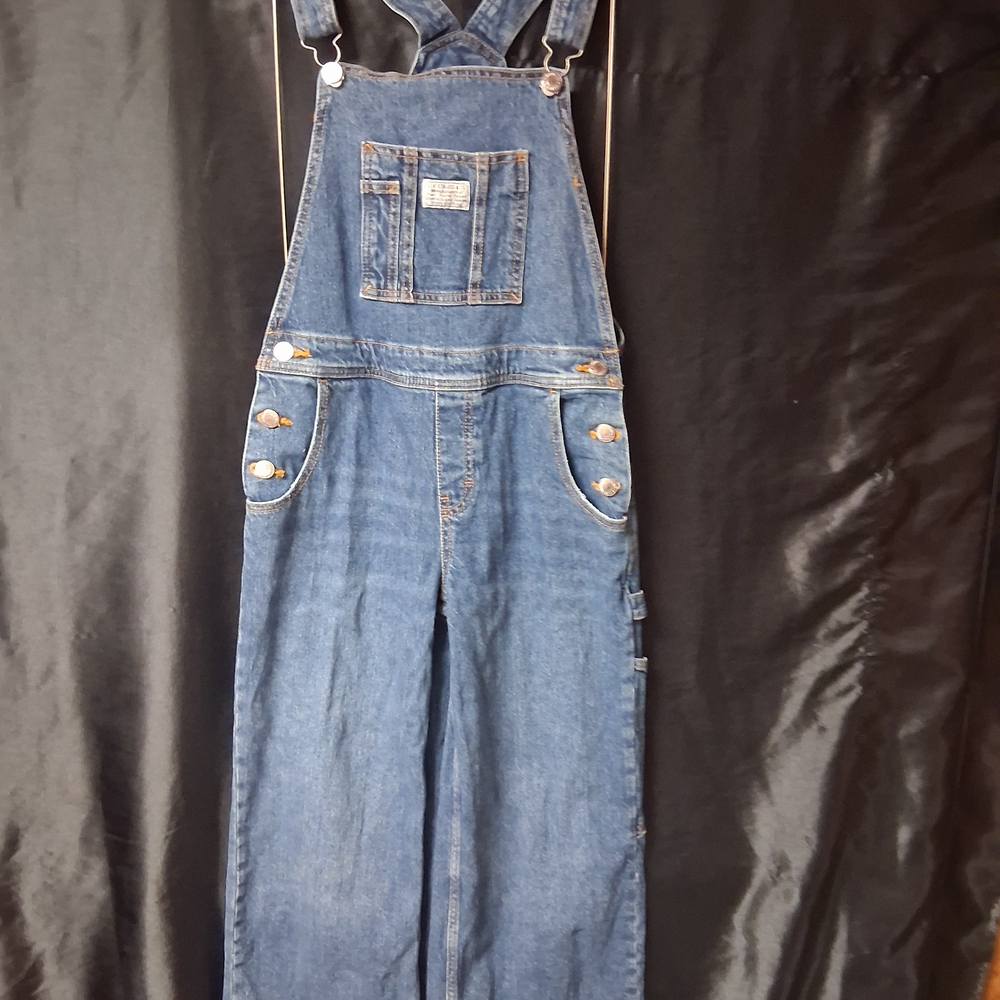 Levi's Blue Denim Overalls with Gold Stitching Label